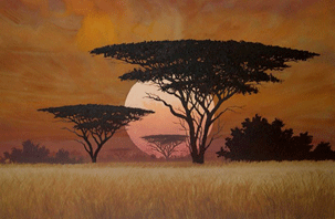 african Moonrise